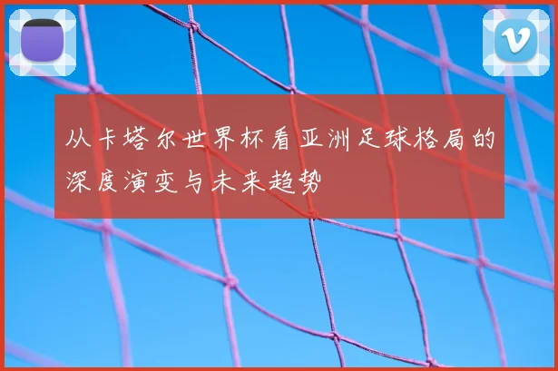 从卡塔尔世界杯看亚洲足球格局的深度演变与未来趋势
